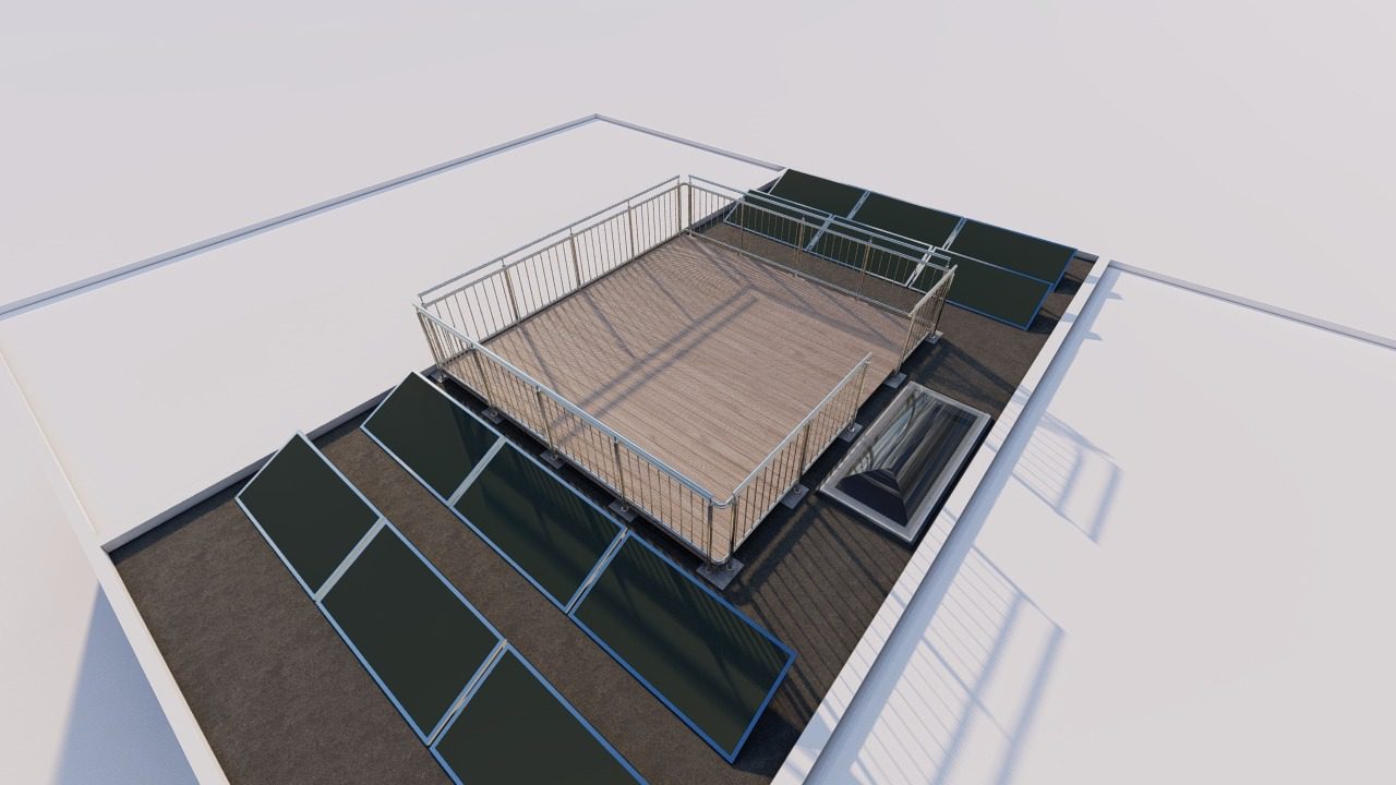 Dakterras op plat dak