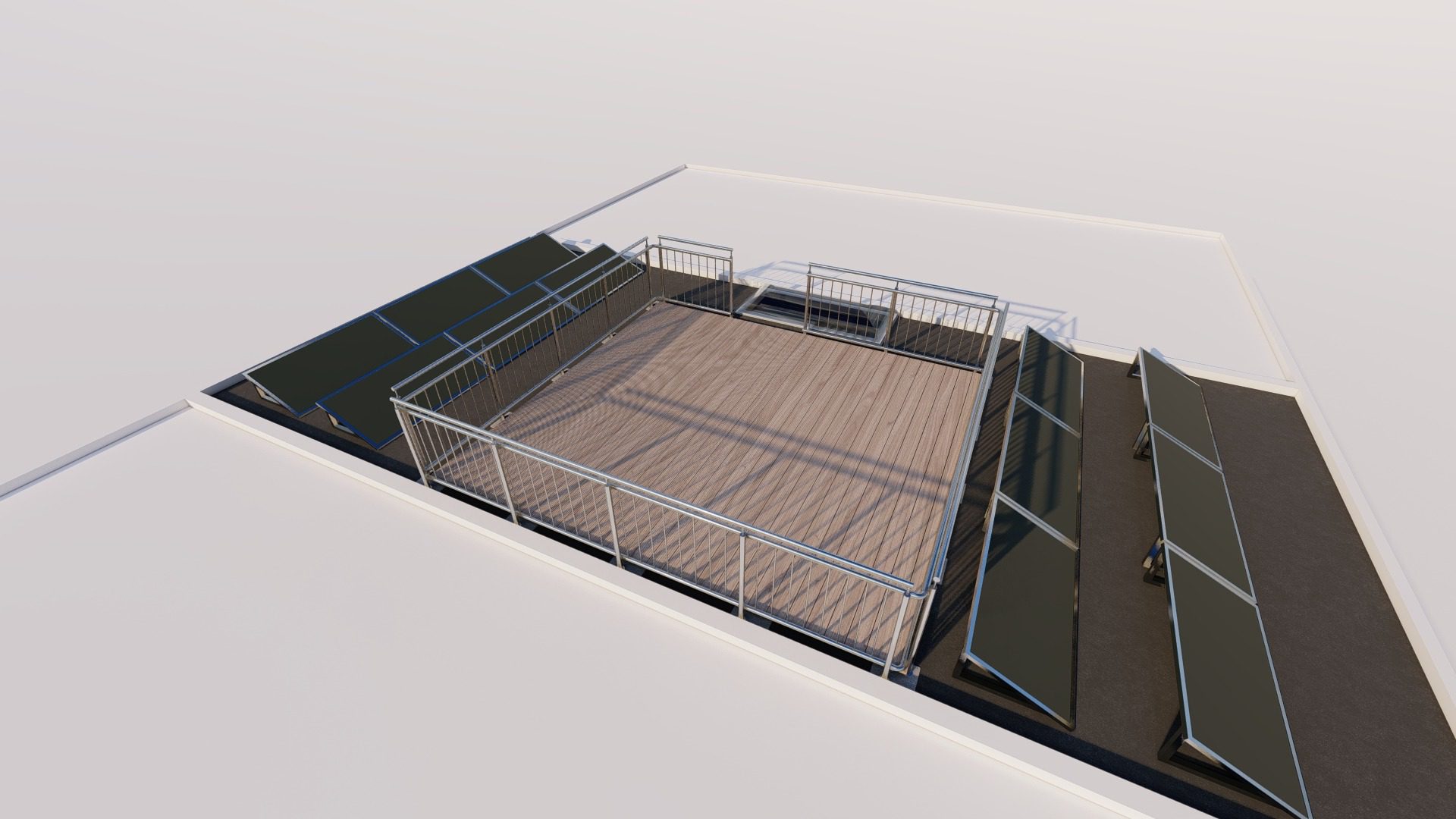 Dakterras op plat dak