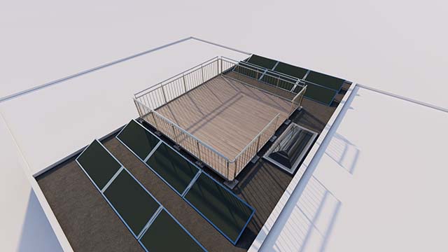 Dakterras op plat dak