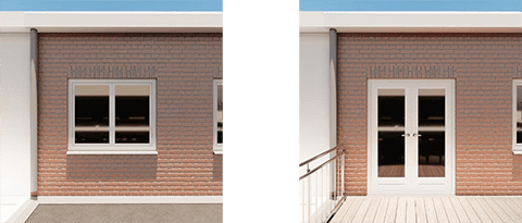 Bestaande en nieuwe gevel 640x200