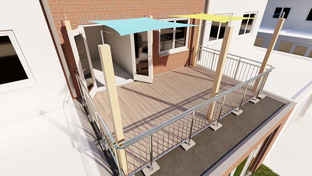 Dakterras op aanbouw Nieuw_6 640breed - Photo